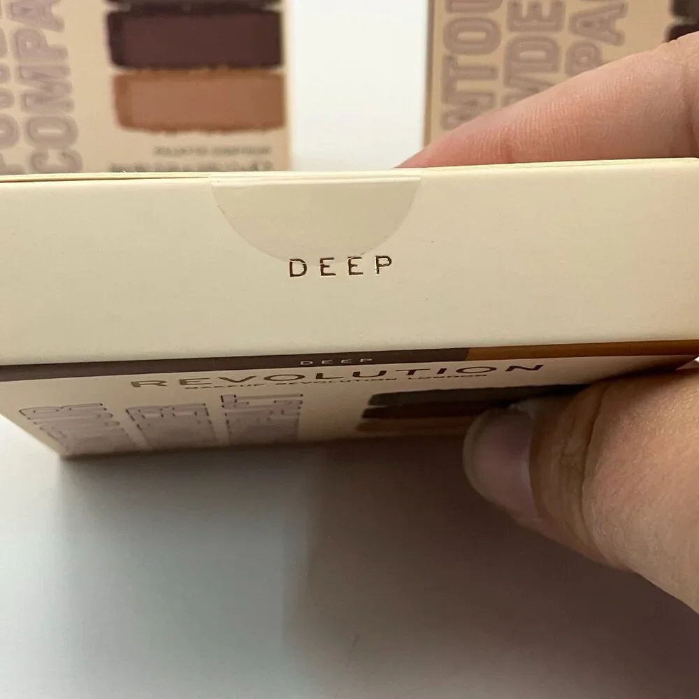 Makeup Revolution Contour Face Powder Compact Deep 0.24 OZ Pack Of 3 Pieces